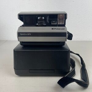 Polaroid Camera Spectra QPS Quintic Lens Flash Instant UK Strap Case Untested